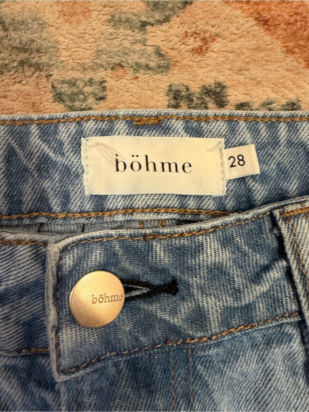 bohme Mom Jeans in Light Wash Distressed - Picture 9 of 11